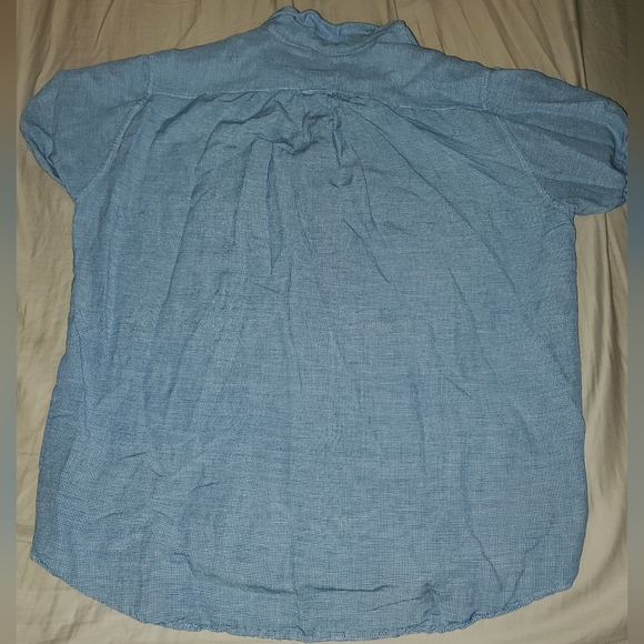 Vintage Nautica Blue and White Mini Checkered Casual Button Down Shirt Size XL - Picture 4 of 4